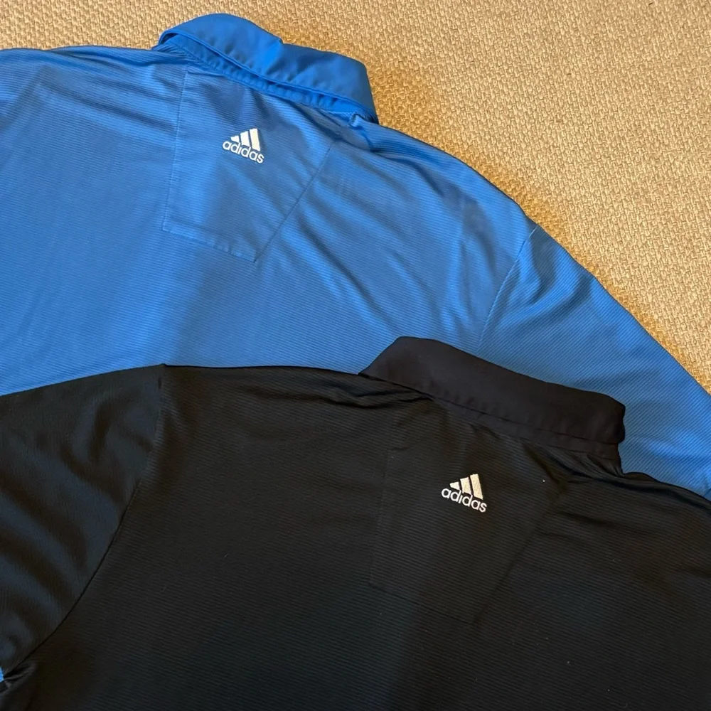 adidas Black and Blue Polo Shirt Duo